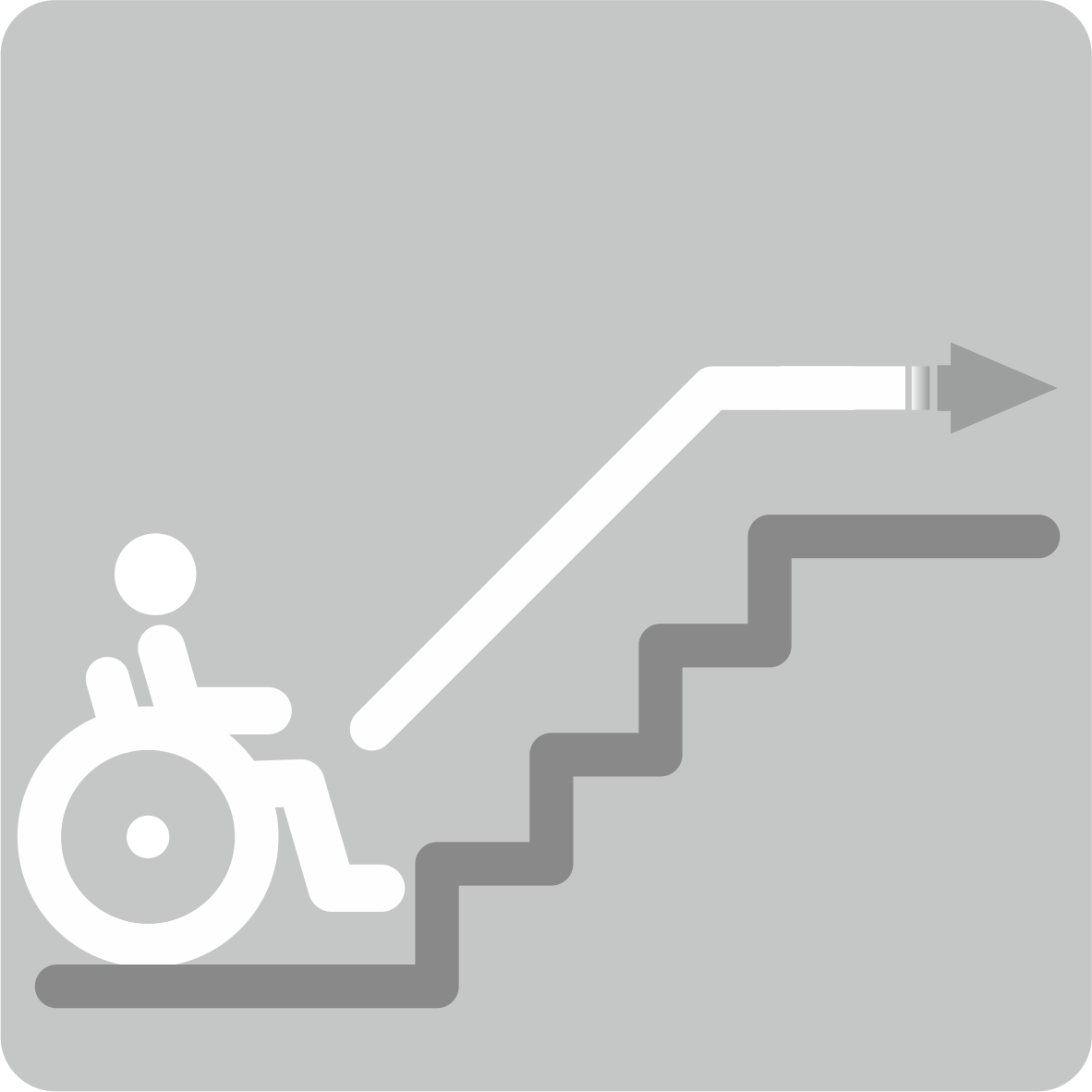 Наклонный подъемник для инвалидов по прямой траектории